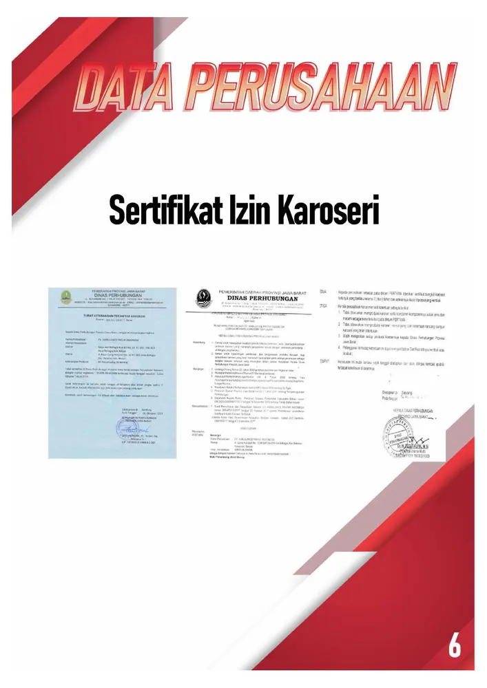 Sertifikat Izin Karoseri
